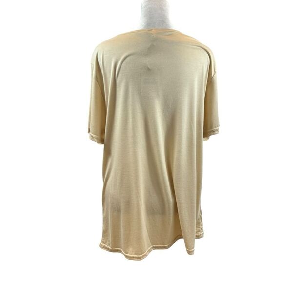 Brand New with Tags Grace + Emma VINEYARD DAY CAGED NECKLINE TEE BEIGE Medium - Picture 7 of 11